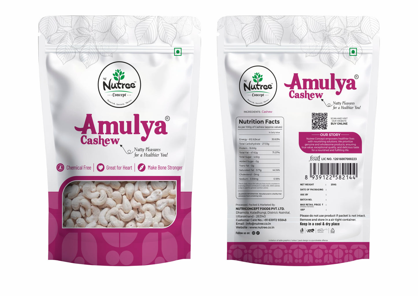Amulya Premium Cashews W320 - Indulge in Exquisite Nutty Perfection!