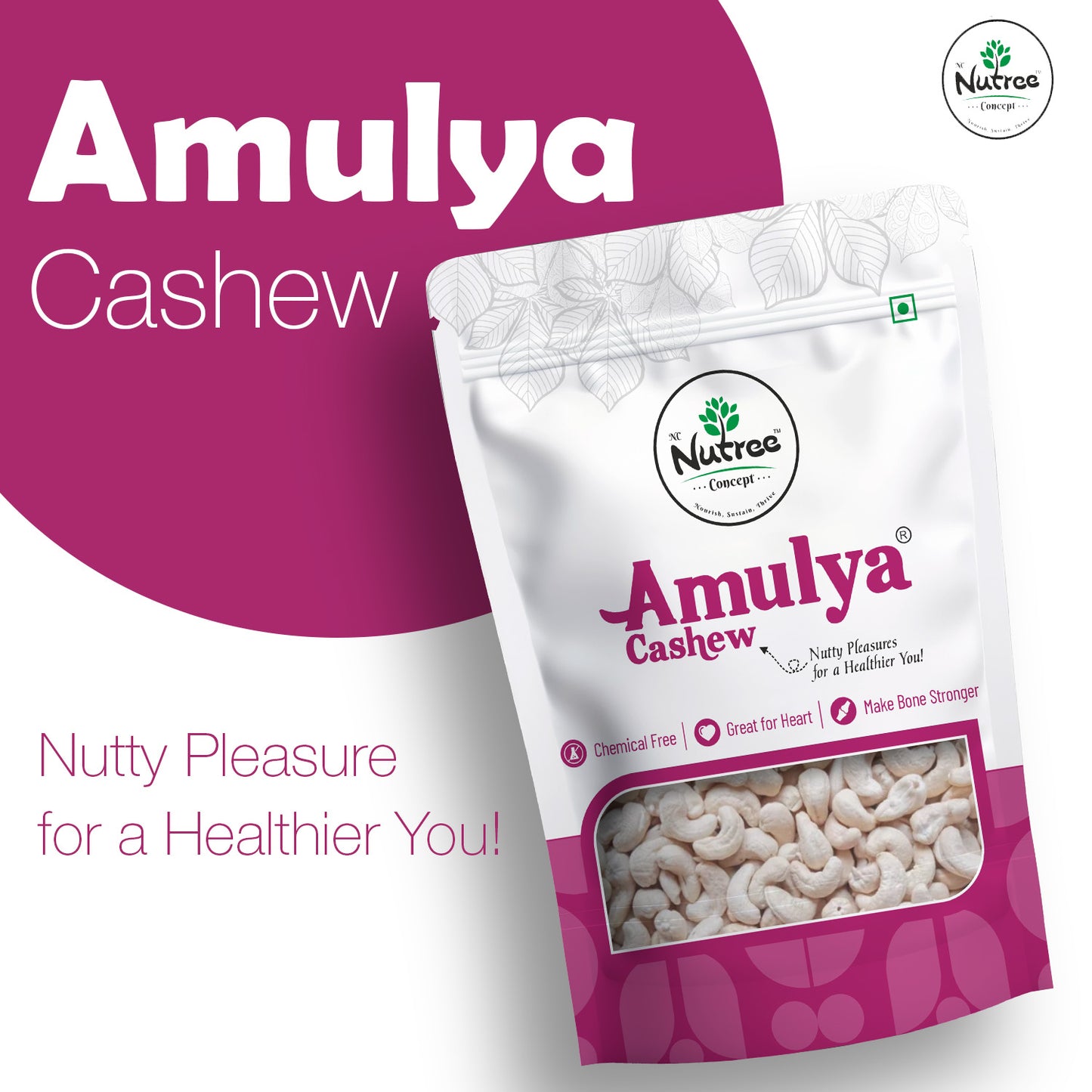 Amulya Premium Cashews W320 - Indulge in Exquisite Nutty Perfection!