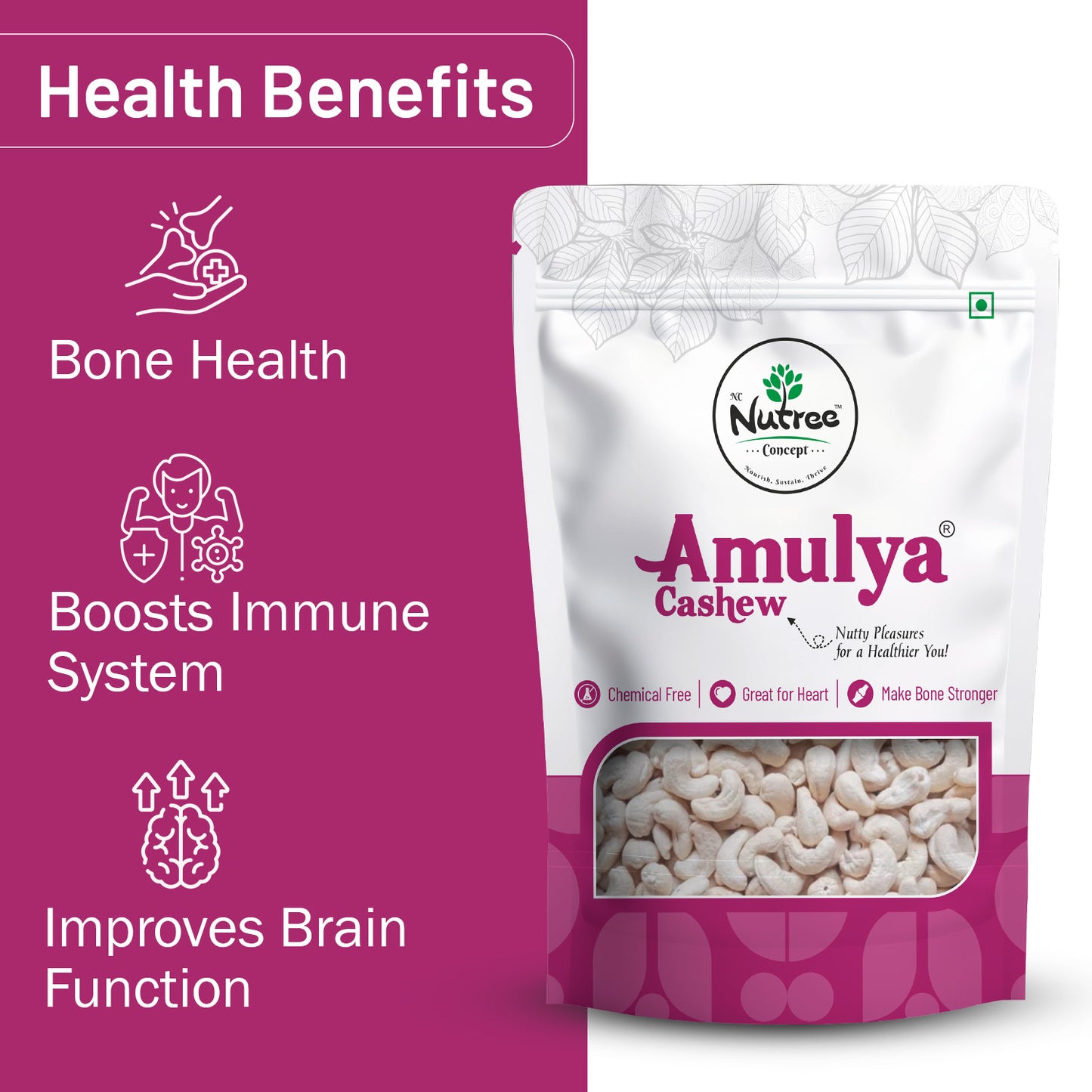 Amulya Premium Cashews W320 - Indulge in Exquisite Nutty Perfection!