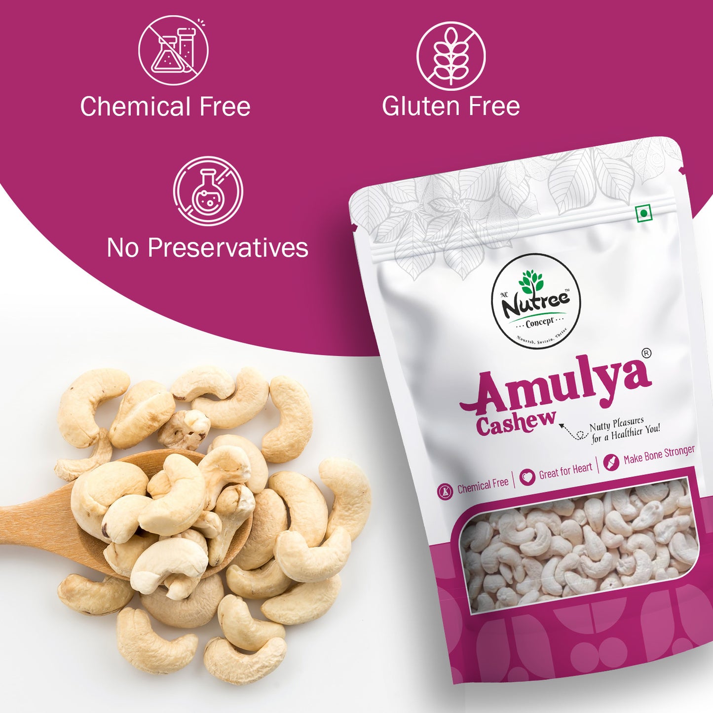 Amulya Premium Cashews W320 - Indulge in Exquisite Nutty Perfection!