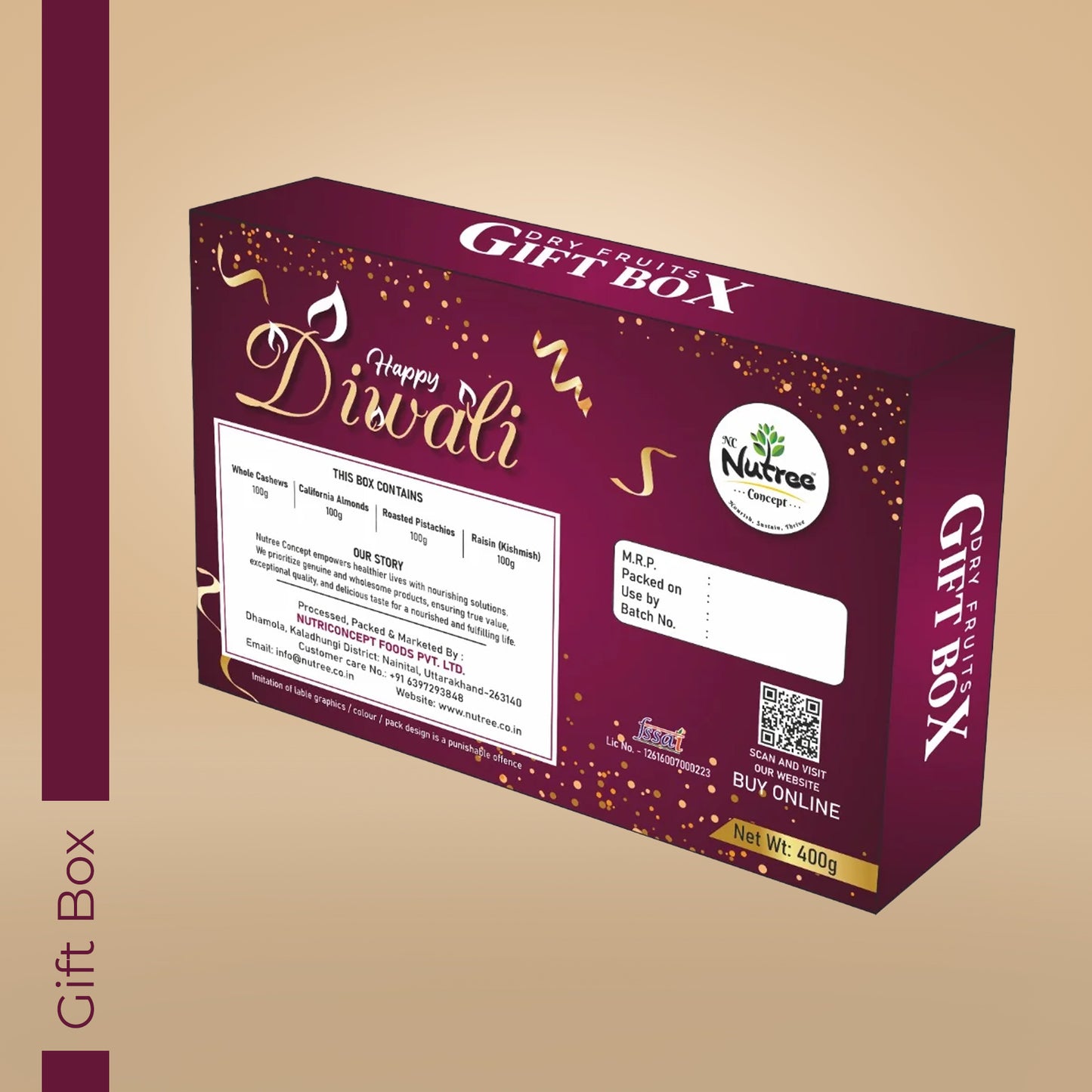 Gourmet Nut Medley Gift Box 400g - A Luxurious Symphony of Flavors and Elegance