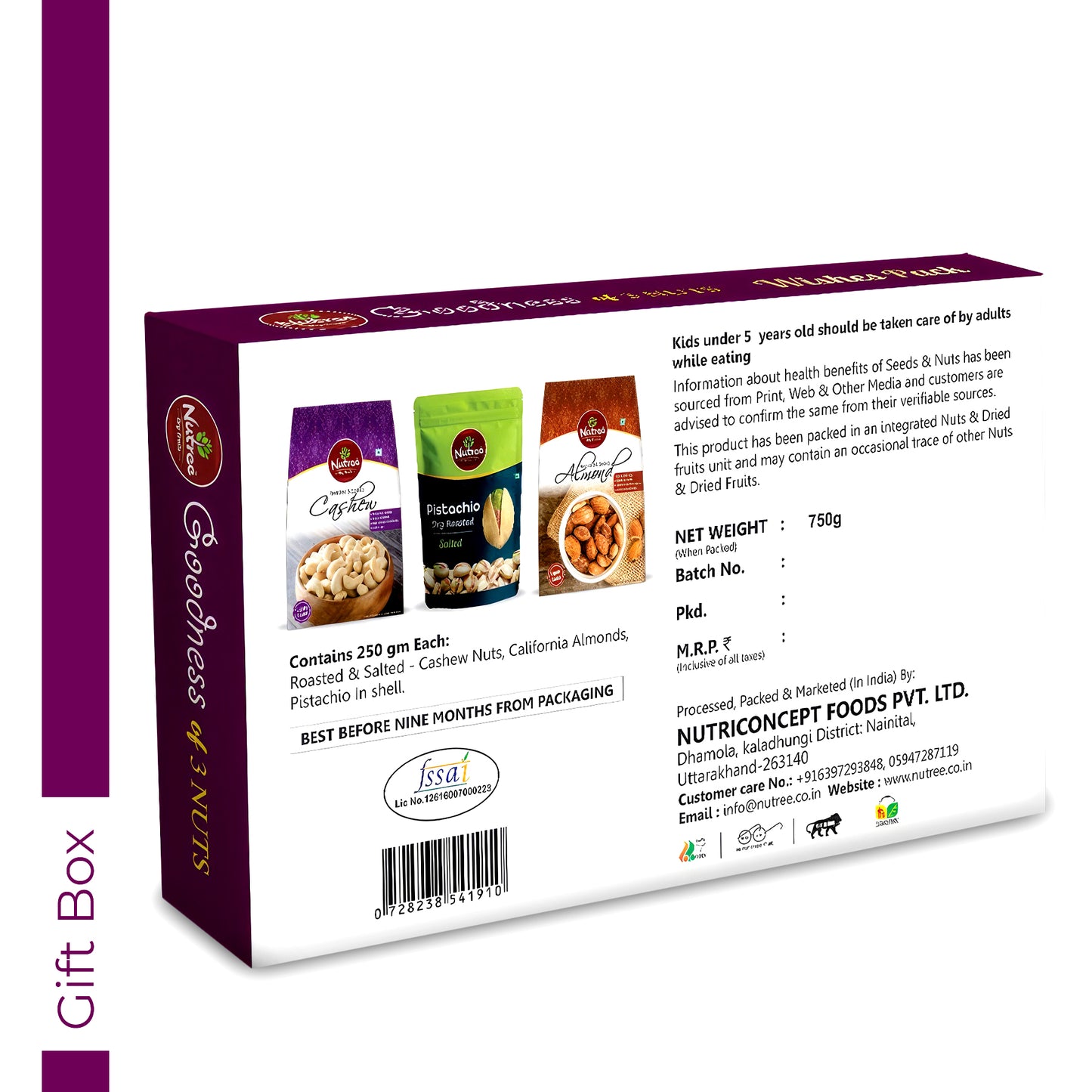 Luxury Nut Melange Gift Box 750g - An Elegant Fusion of Gourmet Flavors