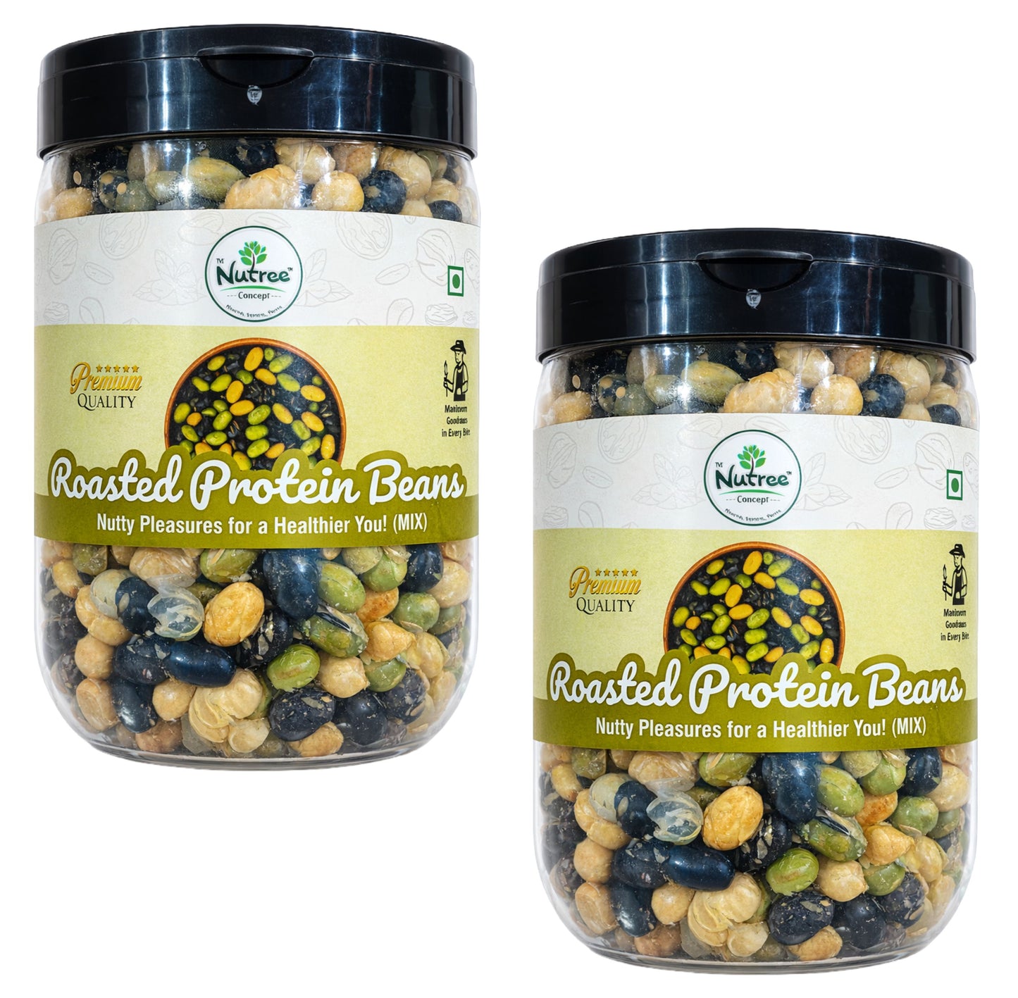 Nutree Power Protein Roasted Beans – 200g | High Protein Healthy Snack