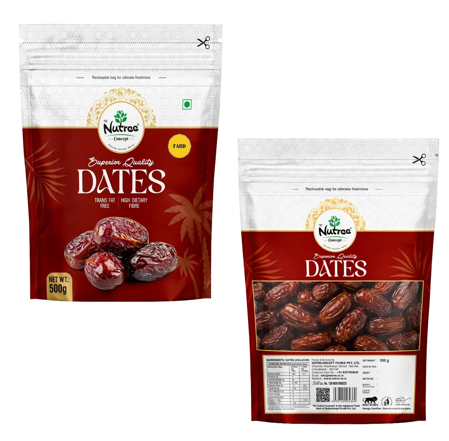 Nutree Premium Fard Dates 500g – Naturally Sweet & Soft