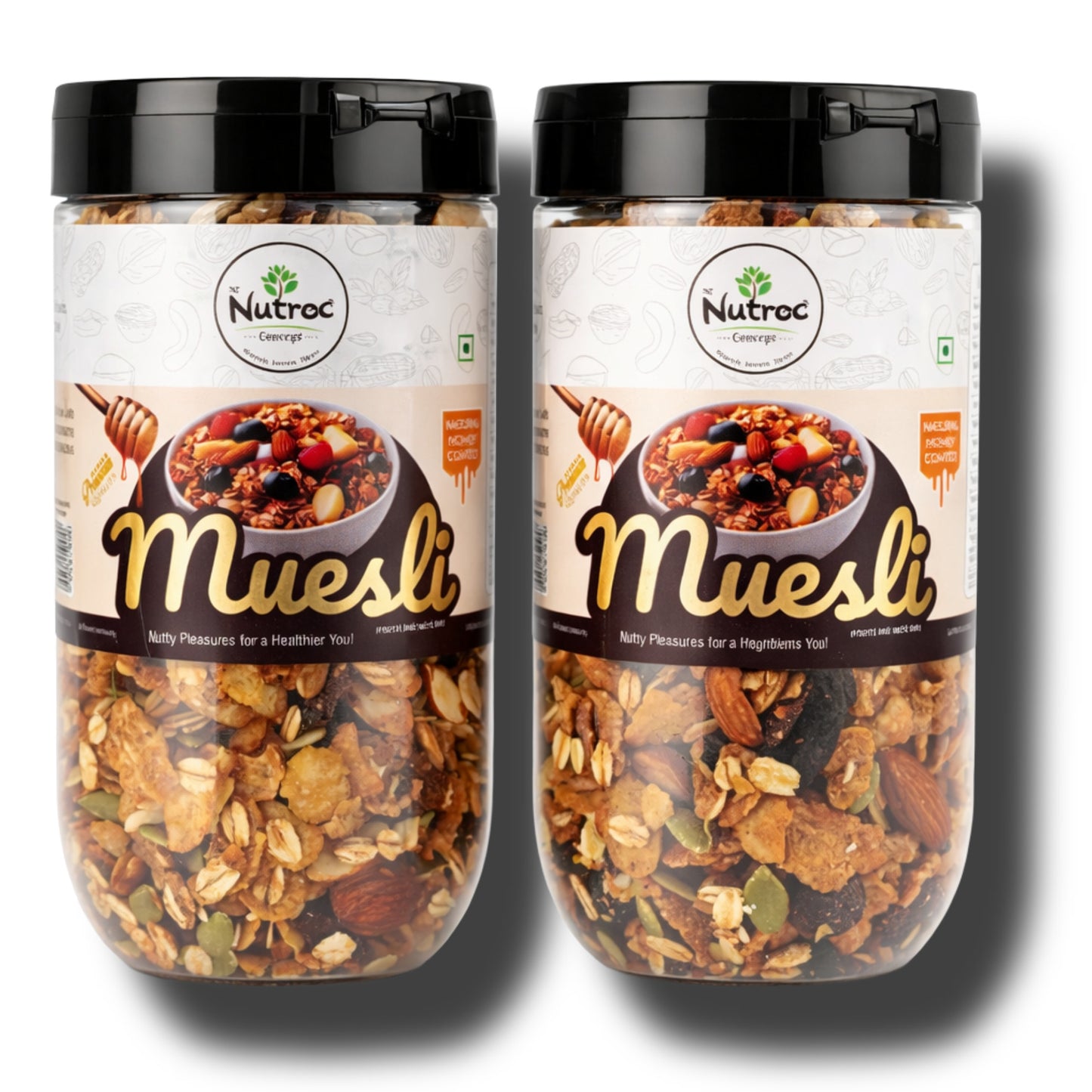 Nutree Deluxe Fruits & Nuts Muesli 700g | Twin Pack (2x350g) | Rich in Fiber & Protein
