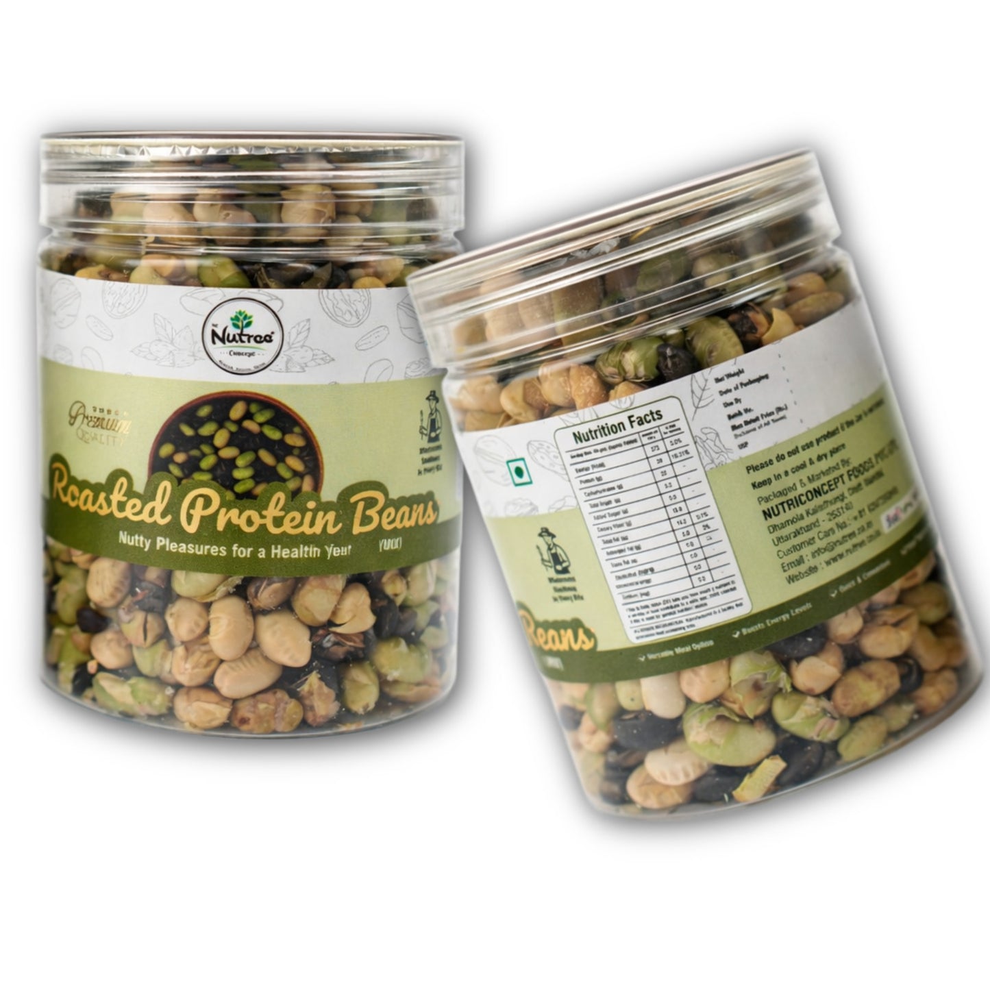 Nutree Power Protein Roasted Beans – 200g | High Protein Healthy Snack