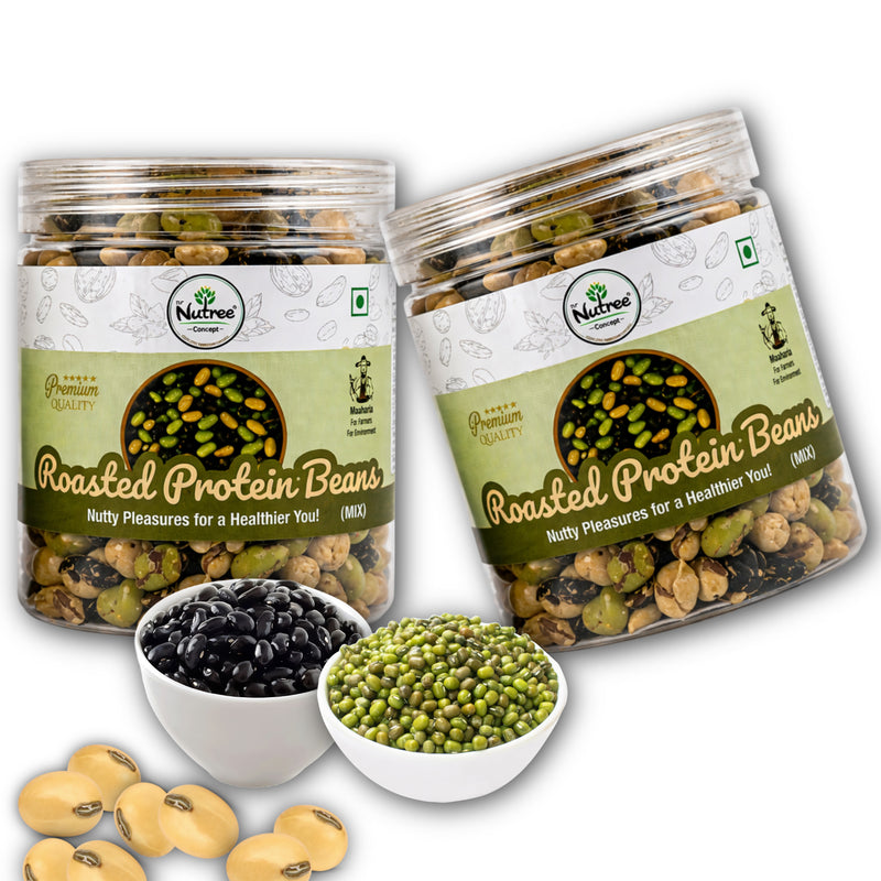 Nutree Power Protein Roasted Beans – 200g | High Protein Healthy Snack
