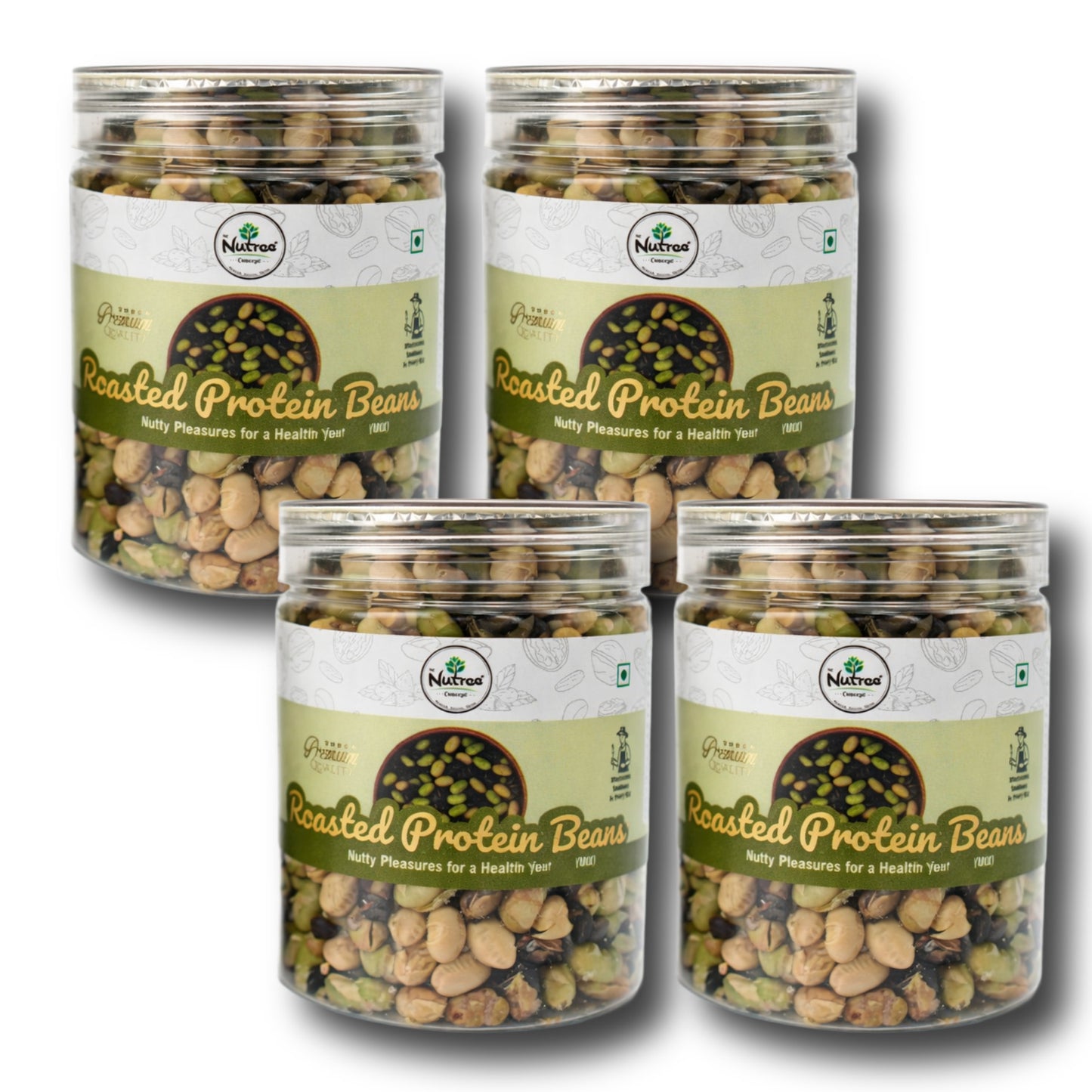 Nutree Power Protein Roasted Beans – 200g | High Protein Healthy Snack