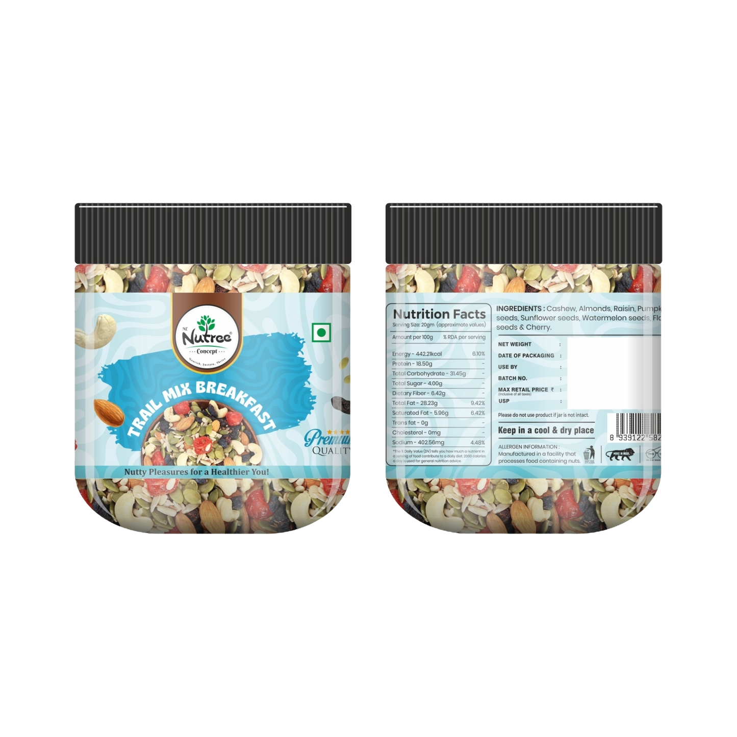 Nutree's Trail Mix Breakfast/A Healthy Start, Anytime 500g