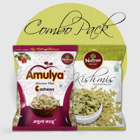 Combo Pack: Premium Plain Cashews & Kishmis