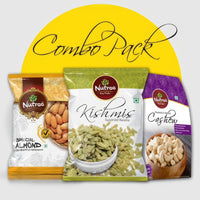 Combo Pack - Roasted Cashews, Almonds & Kishmis